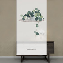 Hanging screen soft curtain screen gauze curtain curtain partition translucent curtain translucent curtain decorative curtain soft screen Nordic plants