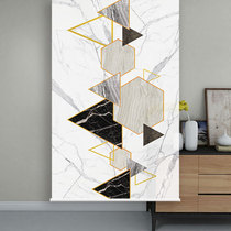 Hanging screen soft curtain screen curtain curtain curtain curtain curtain translucent translucent curtain soft screen abstract Nordic geometry