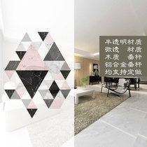 Love craft soft partition soft curtain translucent screen translucent curtain translucent curtain Nordic abstract geometry