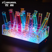 Zoshang bar luminous test tube rack 12 holes butterfly type test tube rack Nightclub KTV cocktail bartending cup rack set