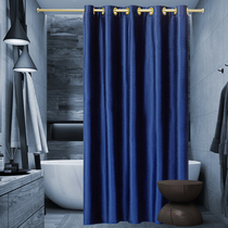 Nordic bathroom waterproof shower curtain set non-perforated toilet shower curtain partition curtain thickening mildew proof Japanese curtain