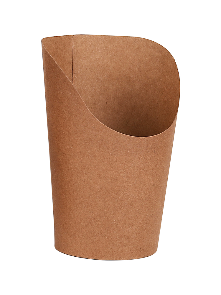 Kraft Paper Oblique Cup Egg Waffle Egg Puff Paper Cup Take out Take Away French Fries Ice Cream Popcorn Chicken Egg Puff Paper Cup Packing Box