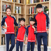Long childrens table tennis suit suit Mens and womens badminton long sleeve training suit Autumn and winter table tennis sweater trousers