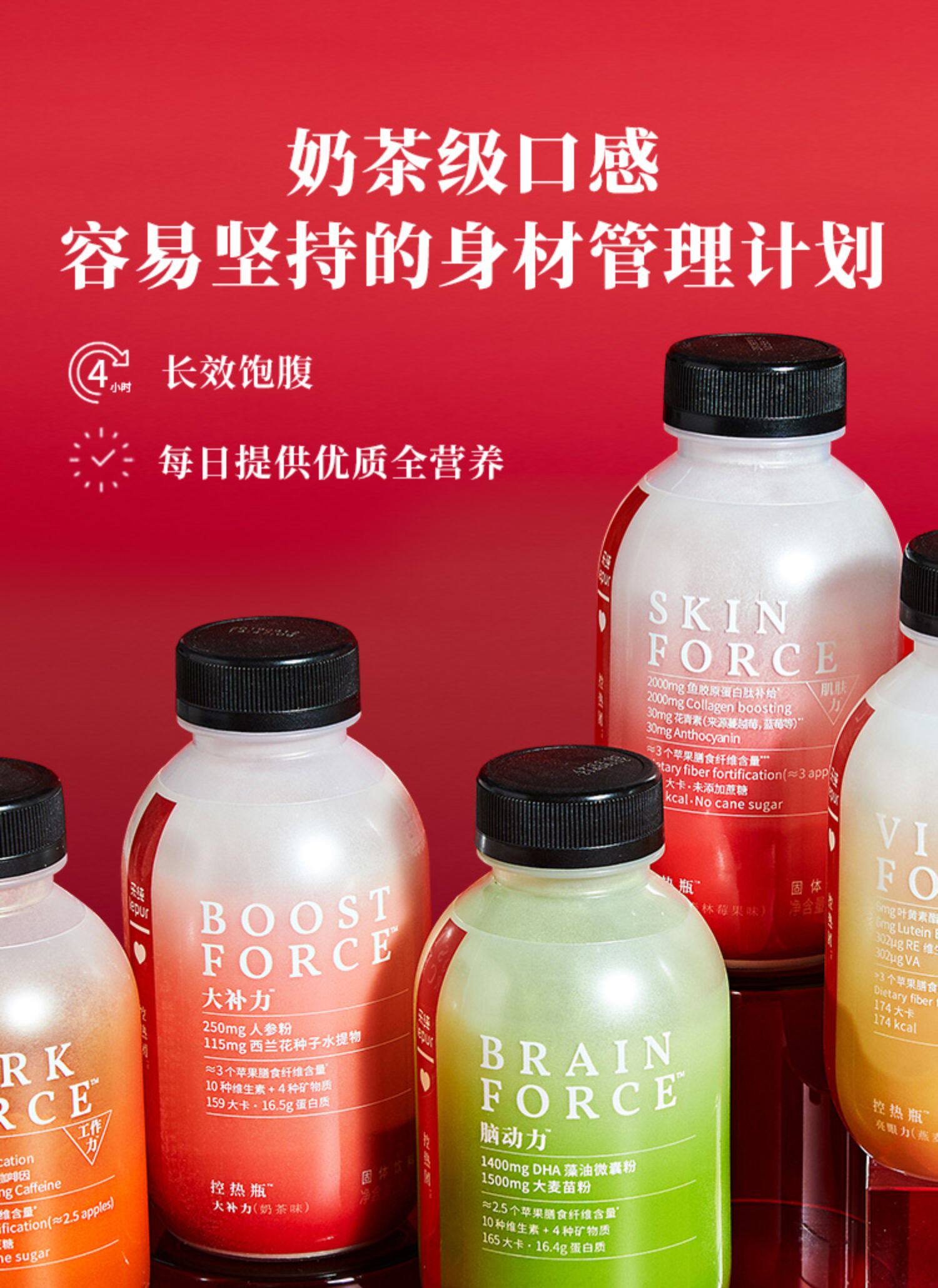 乐纯代餐粉奶昔断糖计划低早餐热量速食懒人营养饱腹食品6瓶装_上海