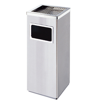 Stainless Steel Trash Can Hotel Lobby Seat Ground Vertical Ash Ash Bucket Square Large Fashion Lig Ashtrays