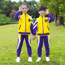 College style primary and secondary school uniforms teachers clothes autumn and winter new cotton childrens class uniforms three sets of kindergarten uniforms