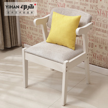 Solid wood chair Modern simple leisure chair Dining chair Coffee chair Nordic home desk Computer chair Backrest armchair