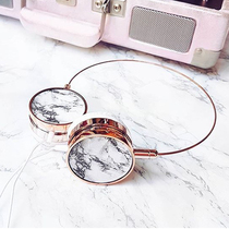 Headphone headwear generic vivo Huawei OPPO eat chicken cable control with wheat bass fashion dazzling male and female students