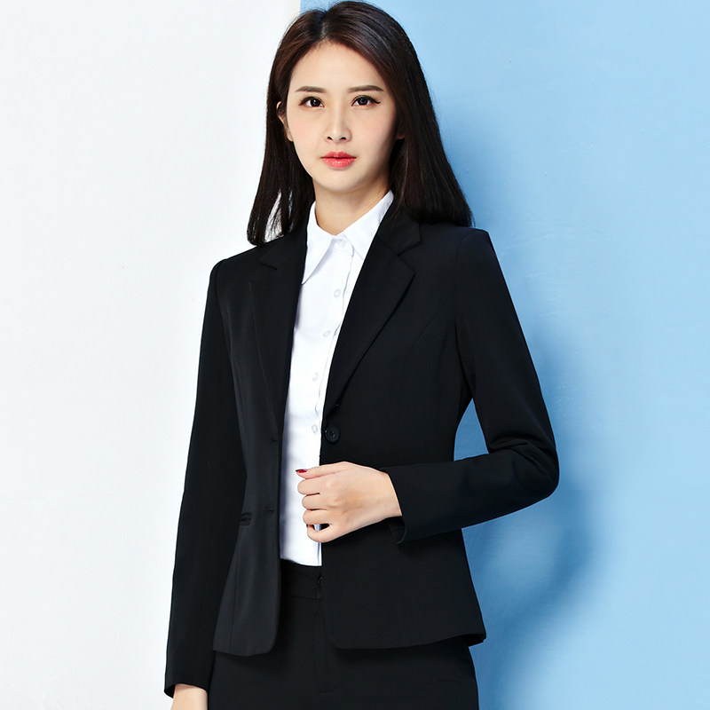 小西装女外套韩版西服套装黑色上衣春秋职业装女士工作服正装工装