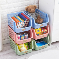 Home can be superimposed plastic storage basket toy snack basket kitchen vegetable and fruit storage frame storage basket