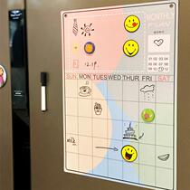 New product reduced price ins magnetic refrigerator sticker Message board Memo memo whiteboard message board Weekly and monthly plan