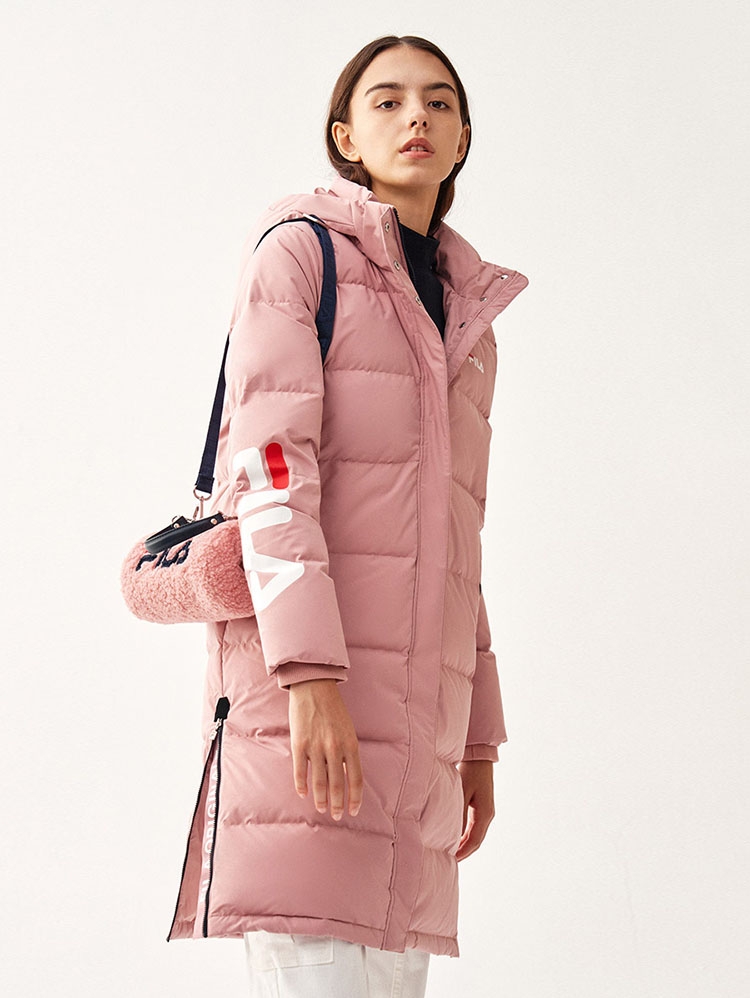 fila斐乐羽绒服女中长款