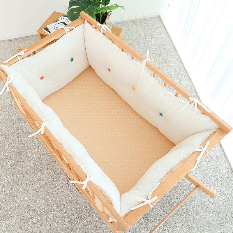 faroro baby bedding bedside set kids fall and winter imitation lambskin throw pillow cushion crash bed guardrail