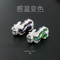 999 sterling silver temperature color color silver jewelry small accessories personalized creative handmade diy bracelet jewelry material