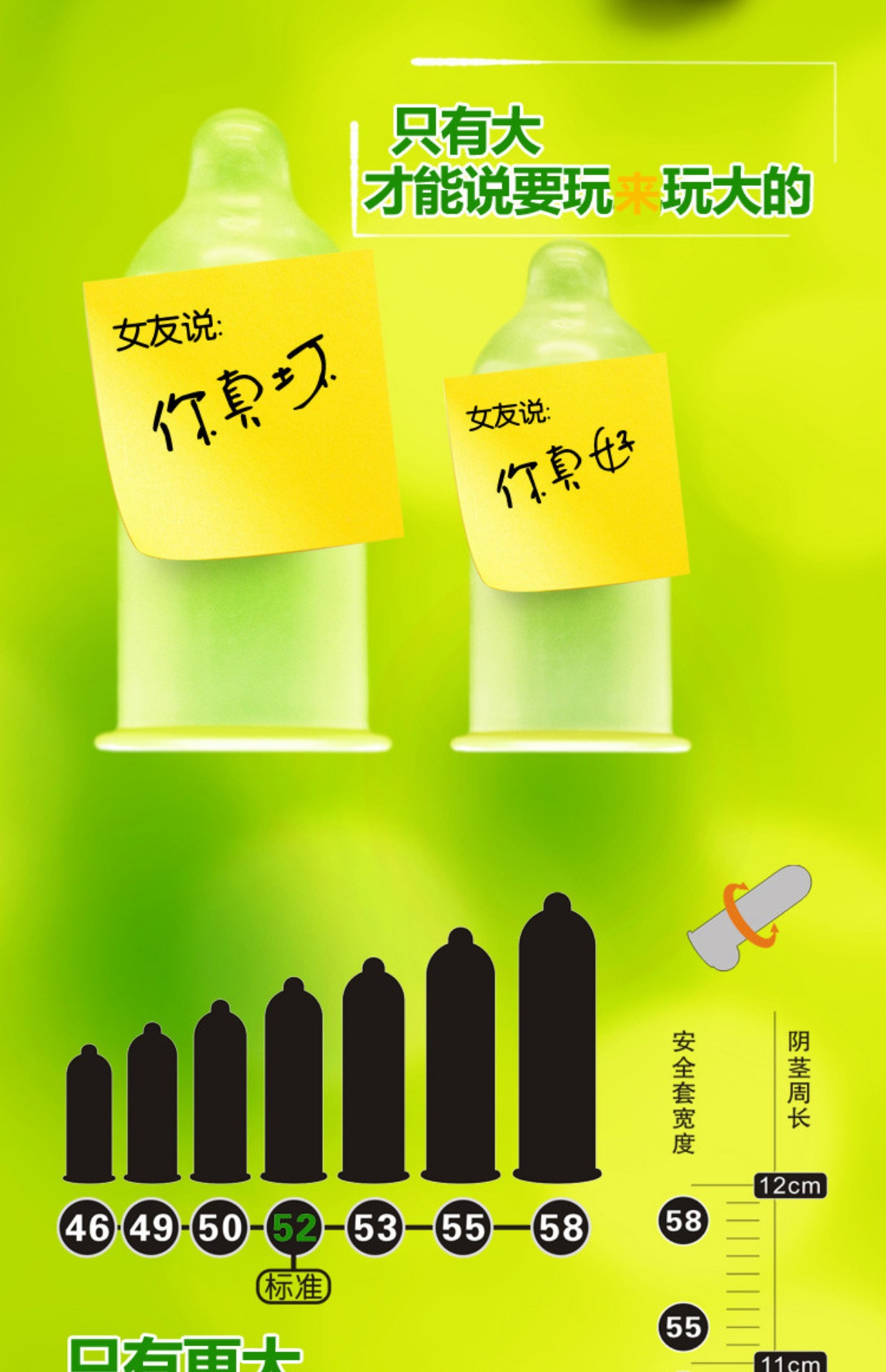倍力乐避孕套超薄大号套58mm加大码超大号56mm安全套男女情趣用品_7折