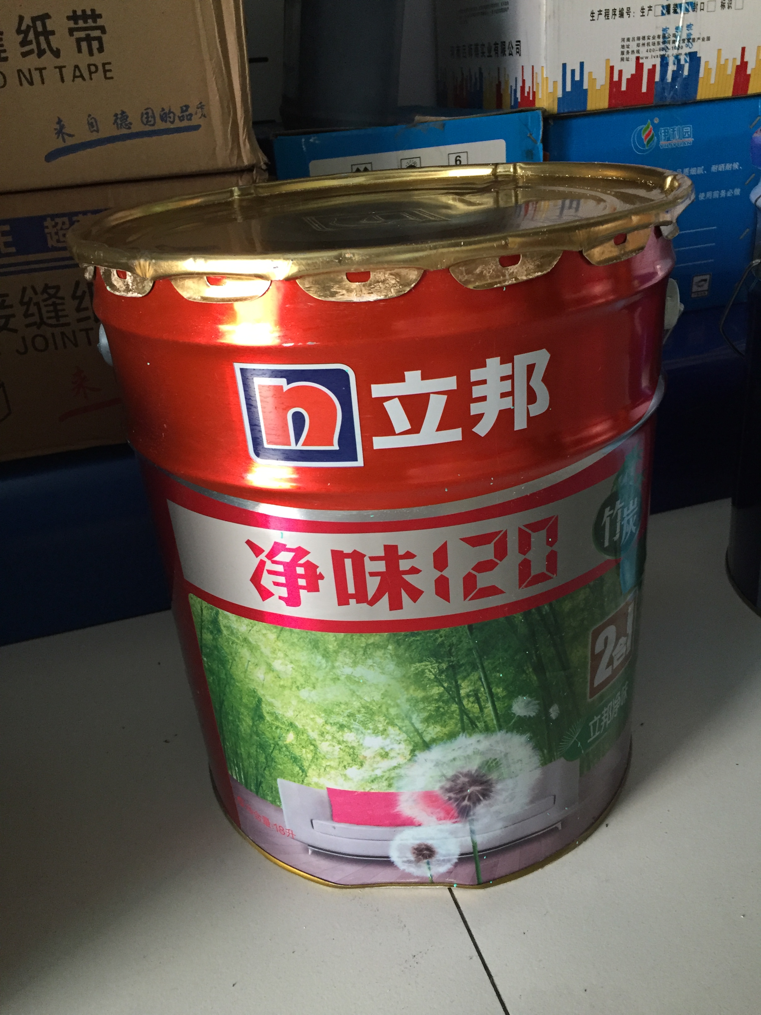 立邦漆 立邦竹炭净味120二合一内墙乳胶漆 白色油漆涂料 可调色_7折