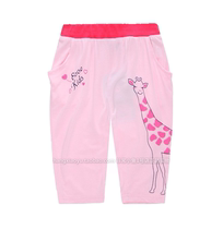 Very small fish 36478 girl summer knit soft and breathable casual moDel elastic ultra-thin soft 7-in-pants