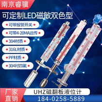 Magnetic flap water level meter with remote transmission 4-20ma magnetic switch float controller Oil level meter Boiler oil level meter