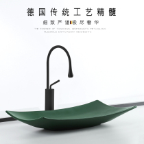 Nordic Table Basin Green Wash Basin Creative Hand Wash Tray Ceramic Washbasin Home Terrace Basin Hotel Wash Basin