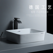 Nordic smooth glazed ceramic table basin Washbasin Household square washbasin Washbasin Basin Washbasin pool