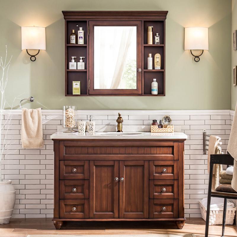 美式橡木洗漱台