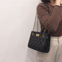 Upper New Texture Big Bag Pack Woman 2022 New Korean version 100 Hitch Chain Bag Fashion Ocean Gas Single Shoulder Diagonal Satchel Bag