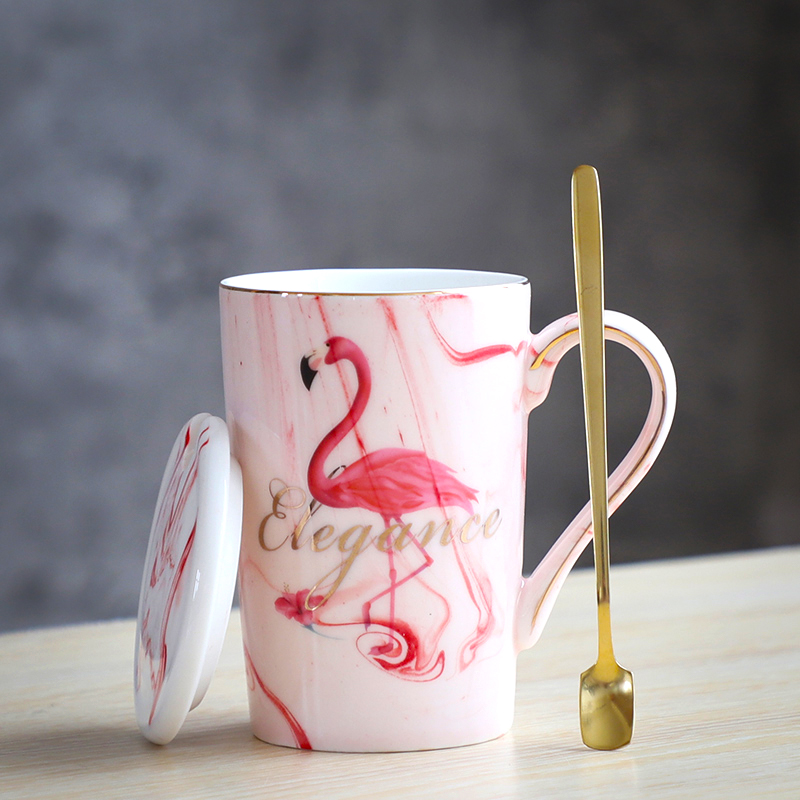 Nan sheng move flamingos Nordic ins wind ceramic coffee cup home office keller cup suit couples