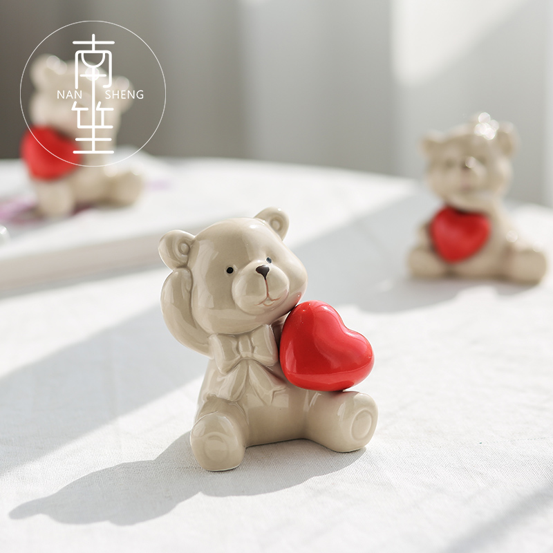 Nan sheng modern European contracted animals bear furnishing articles wine home decoration ceramics handicraft decoration decoration