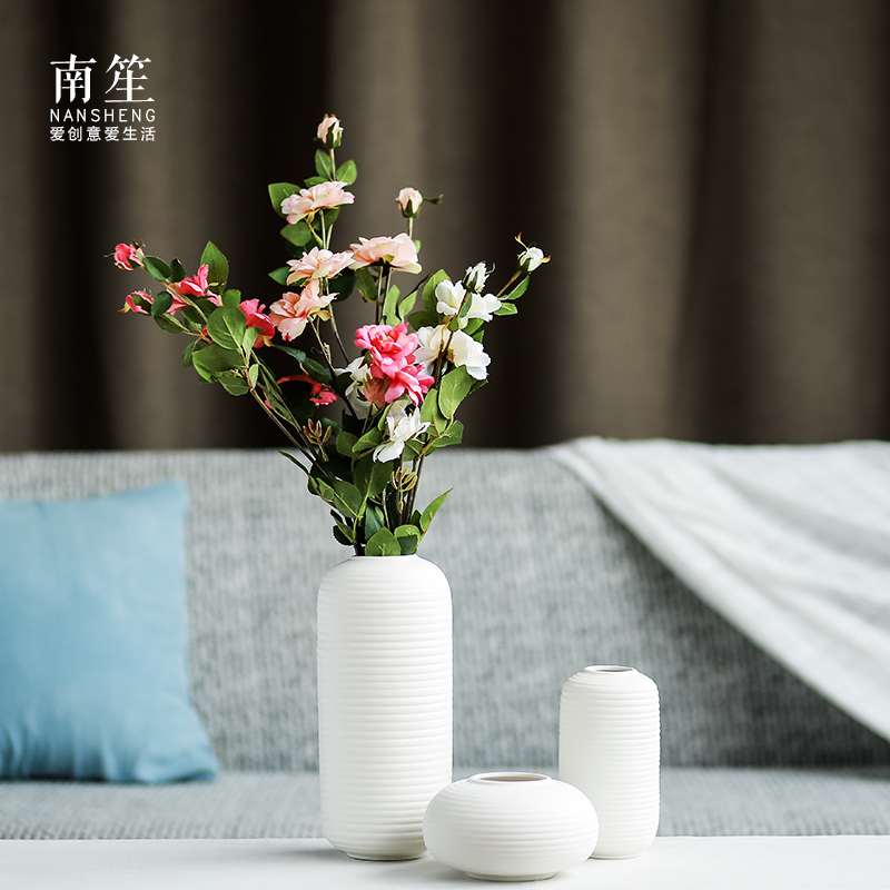 Nan sheng mesa of I and contracted ceramic vase suit household act the role ofing is tasted furnishing articles simulation flower, dried flower, flower, flower arrangement