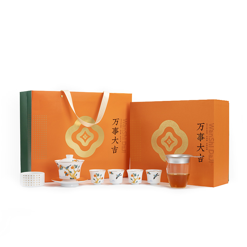 Jingdezhen fine kung fu tea set suit high - end ceramic gifts customized home office the lounge