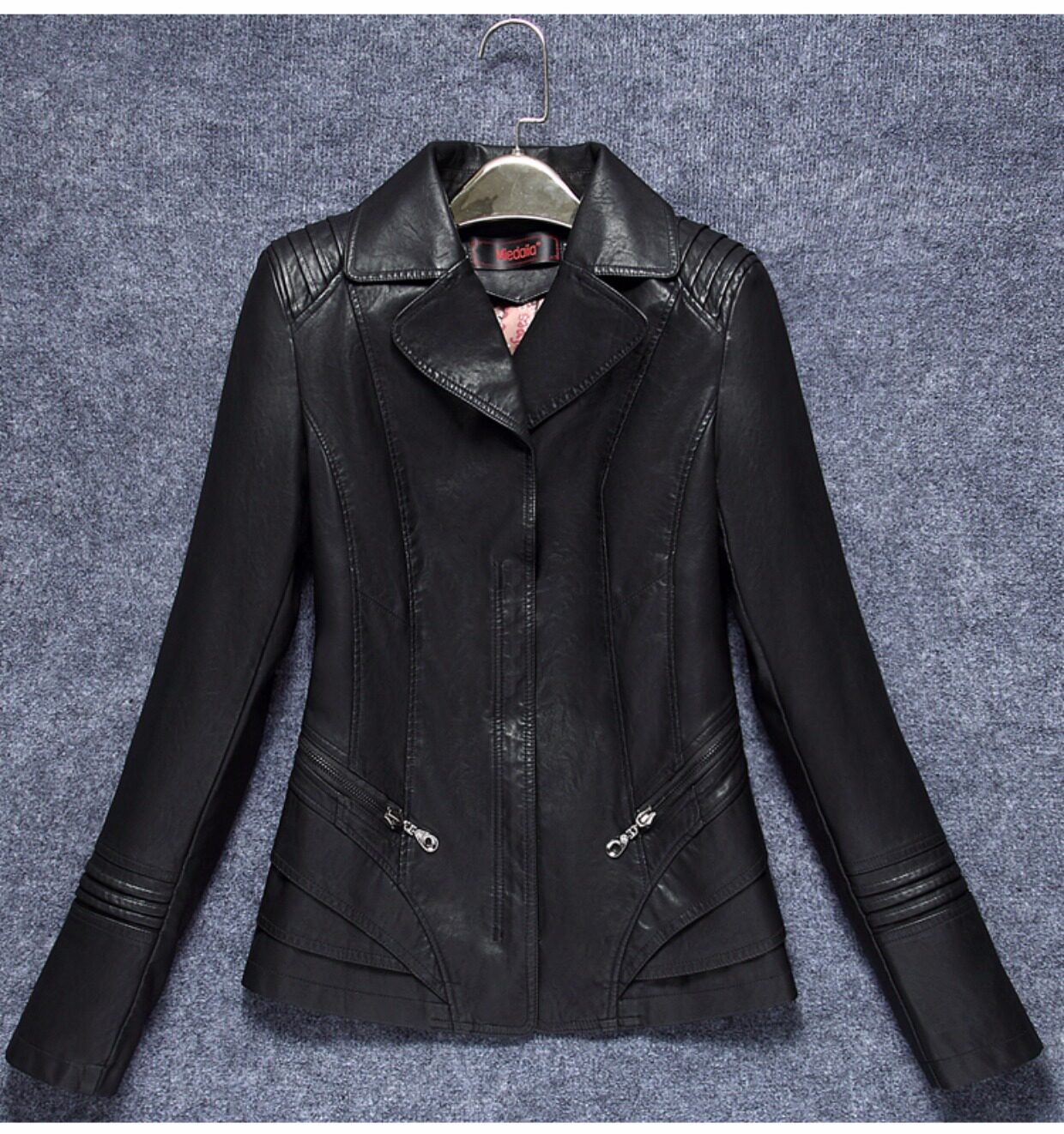 天天特价秋冬欧洲站新款皮衣女大码修身女装夹克短款显瘦皮衣外套