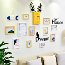 Deer head wall hanging restaurant living room decoration sofa background wall surface pendant decoration creative free hole Net Red Wall
