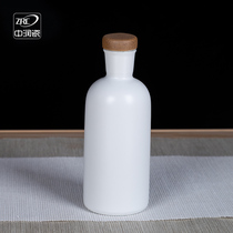 Jingdezhen ceramic wine bottle two or two small white bottle white wine bottle small jug empty bottle creative sealed wine altar customization