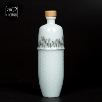 Jingdezhen ceramic empty wine bottle a catty white wine bottle sealed wine bottle ride