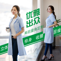 White coat Short-sleeved pharmacy work clothes Female summer nurse doctor dress Long-sleeved male winter hanging thin style beauty salon division