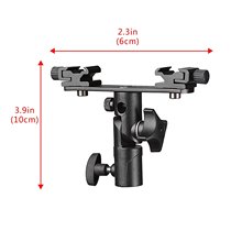 DOUBLE HEAD HOT BOOT FLASH LAMP HOLDER TWO FLASH HOLDERS WITH UMBRELLA HOLES LEAD FLASHER BRACKET ADAPTATION CONVERSION E LAMP HOLDER TYPE E TYPE