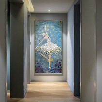 Hand-painted oil painting ballet girl living room mural porch corridor vertical painting fantasy decorative painting modern simplicity