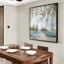 Hand-painted oil painting Modern minimalist decorative painting restaurant hanging painting porch aisle dining room landscape mural Jasmine Jasmine