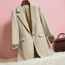 Temperament small blazer women khaki 2021 Spring and Autumn New Korean version of beige white white slim suit suit top