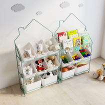 Childrens bookshelves shelves shelves Toy Containing Shelves Bookcase Living-room Simple Home Little House Plotter Multilayer