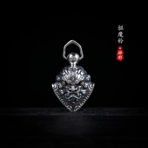 Tibetan 925 silver tiger head bell pendant with distinctive national wind pendant with bell pendant duckbill bell pendant