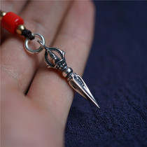 925 sterling silver diamond pestle Puba pestle King Kong Jue to go to the Barrier Safe demon pestle small pendant bag hanging pendant