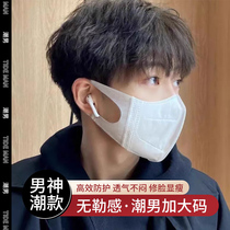 Mask 3d Cubic high face value 2021 new stylish version white disposable large face Private network Red man Divine Tide