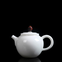 Quiet ceramic teapot white porcelain Xi Shi pot kung fu tea set household handmade mutton Jade small teapot with filter single pot