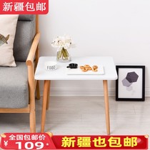 Xinjiang Tea Table Side Table Solid Wood Leg Table Nordic Minima Small Tea Table Bed Small Square Table Floating Window Table