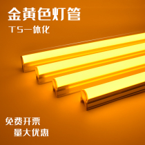 LED tube T5 integrated golden yellow light ceiling ktv bar dormitory light with 1 2 meters 0 9 meters atmosphere lamp