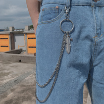 Waist chain female European and American new hip-hop wild fashion retro Net red with metal decoration tide ins mens belt