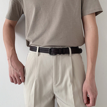 Belt female decoration Korean new net Red simple pin button retro ins tide students male Joker jeans belt