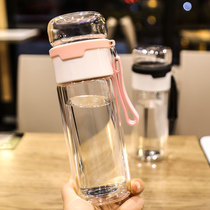 Simple personality tea water separation tea glass creative double insulated flower tea cup Adults Adults portable