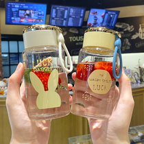 Hipster Mori glass Korean version of ins cute Moren series cup daily portable student hand Cup Female